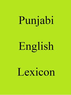 cover image of Punjabi English Lexicon